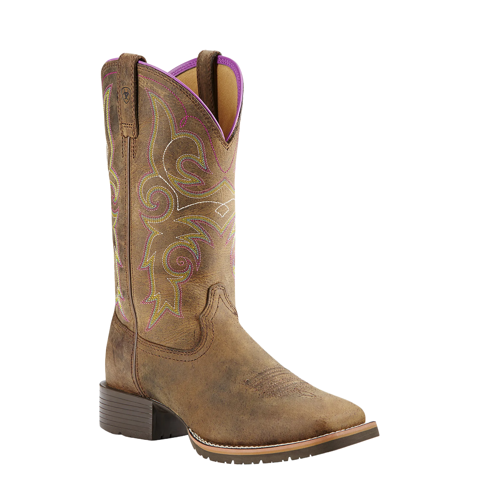 Ariat Ladies Hybrid Rancher Distressed Brown Western Boots 10018527