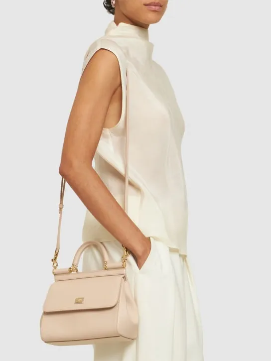 Dolce&amp;Gabbana   Medium Sicily Dauphine leather bag 
